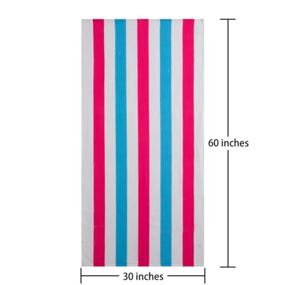4 Pack Large Oversized Beach Towels Set 30"*60" Cabana Stripe Pool - Picture 3 of 7